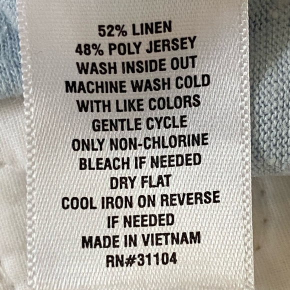 The Limited Linen Blend Boatneck Oversized Light Blue Dolman Sleeve Size Medium - Picture 3 of 9